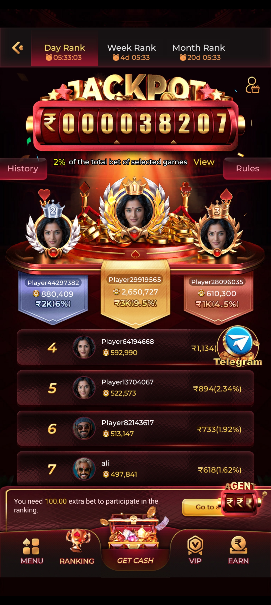 IX7 GAME — Ranking