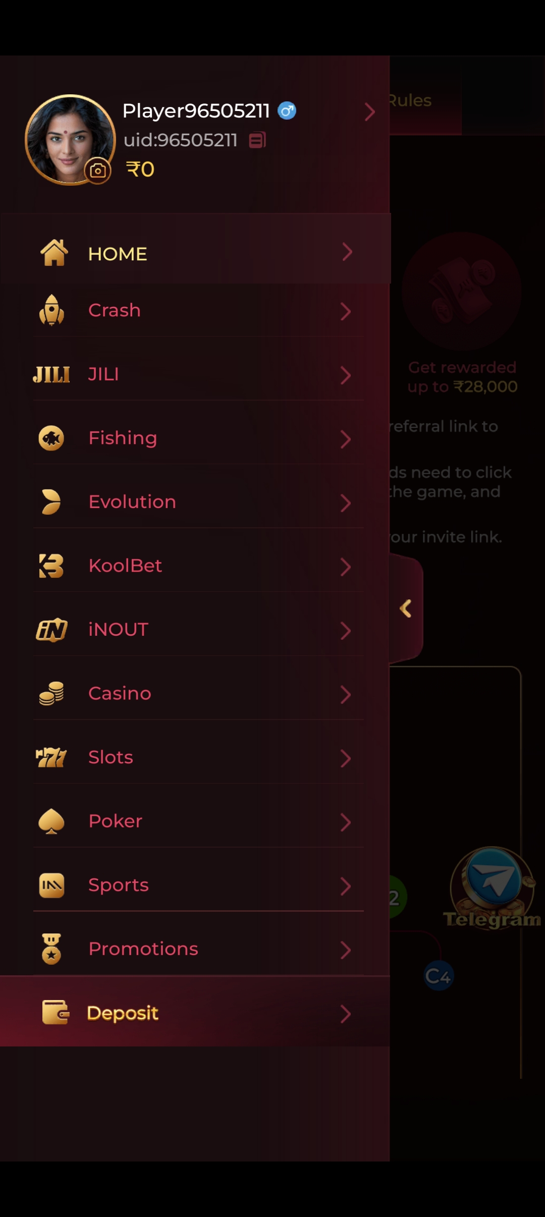 IX7 GAME — Menu